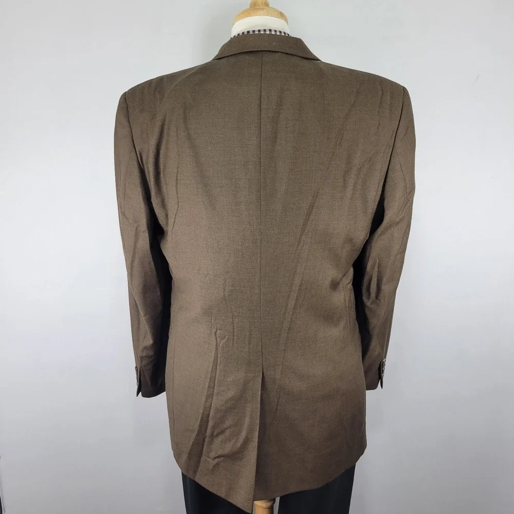 JOS A BANK Men's Sport Coat Blazer Two Button Brown‎ Wool Size 43L